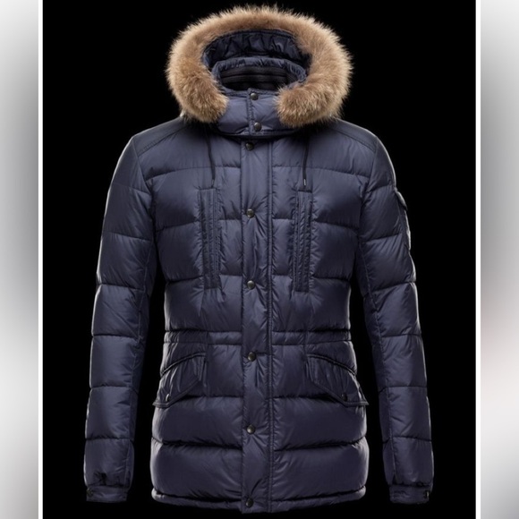 Moncler Riviere Giubotto Down Parka Jacket Navy Vintage Winter Puffer - Picture 17 of 17